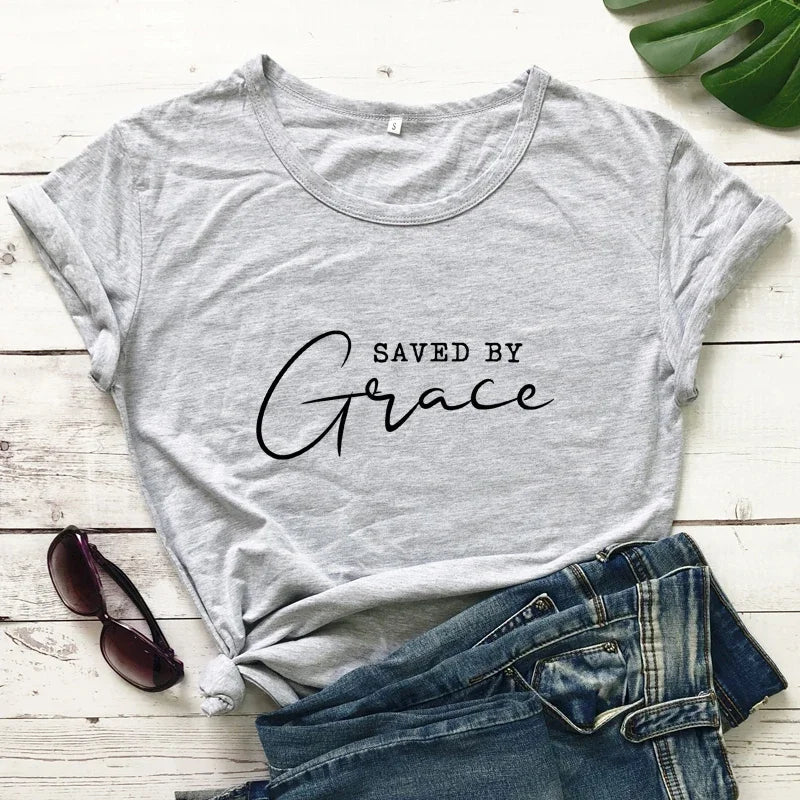 Saved By Grace Women's Print T-Shirt