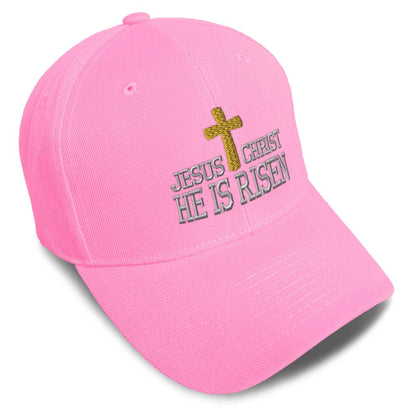 Unisex Embroidered He Is Risen Baseball Caps
