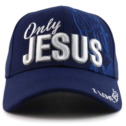 Jesus Praying Hand Embroidered Bold Faith Ball Cap