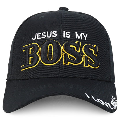 Jesus Praying Hand Embroidered Bold Faith Ball Cap