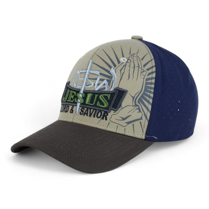 Jesus Praying Hand Embroidered Bold Faith Ball Cap