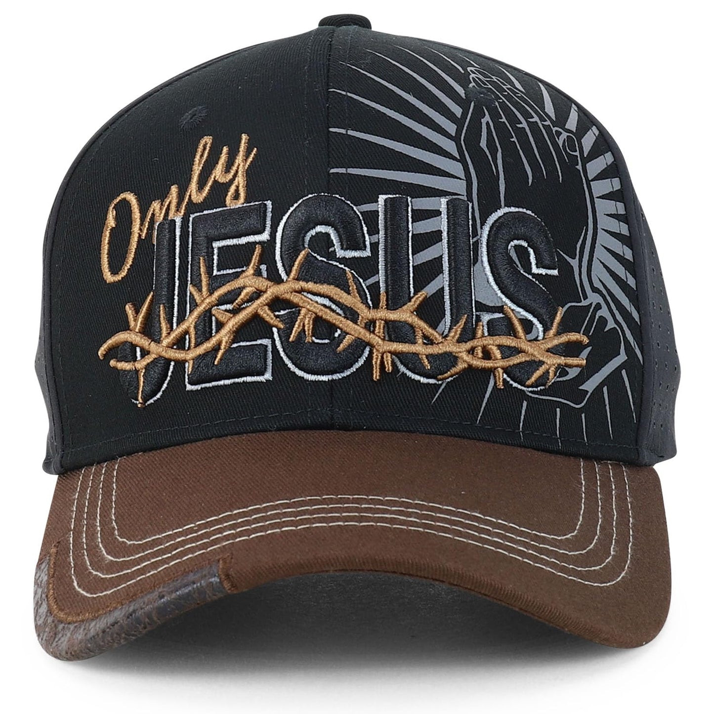 Jesus Praying Hand Embroidered Bold Faith Ball Cap