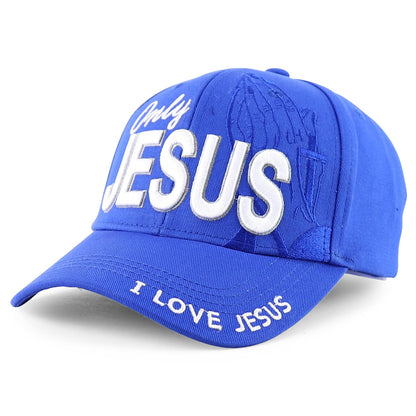 Jesus Praying Hand Embroidered Bold Faith Ball Cap
