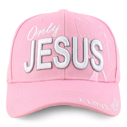 Jesus Praying Hand Embroidered Bold Faith Ball Cap