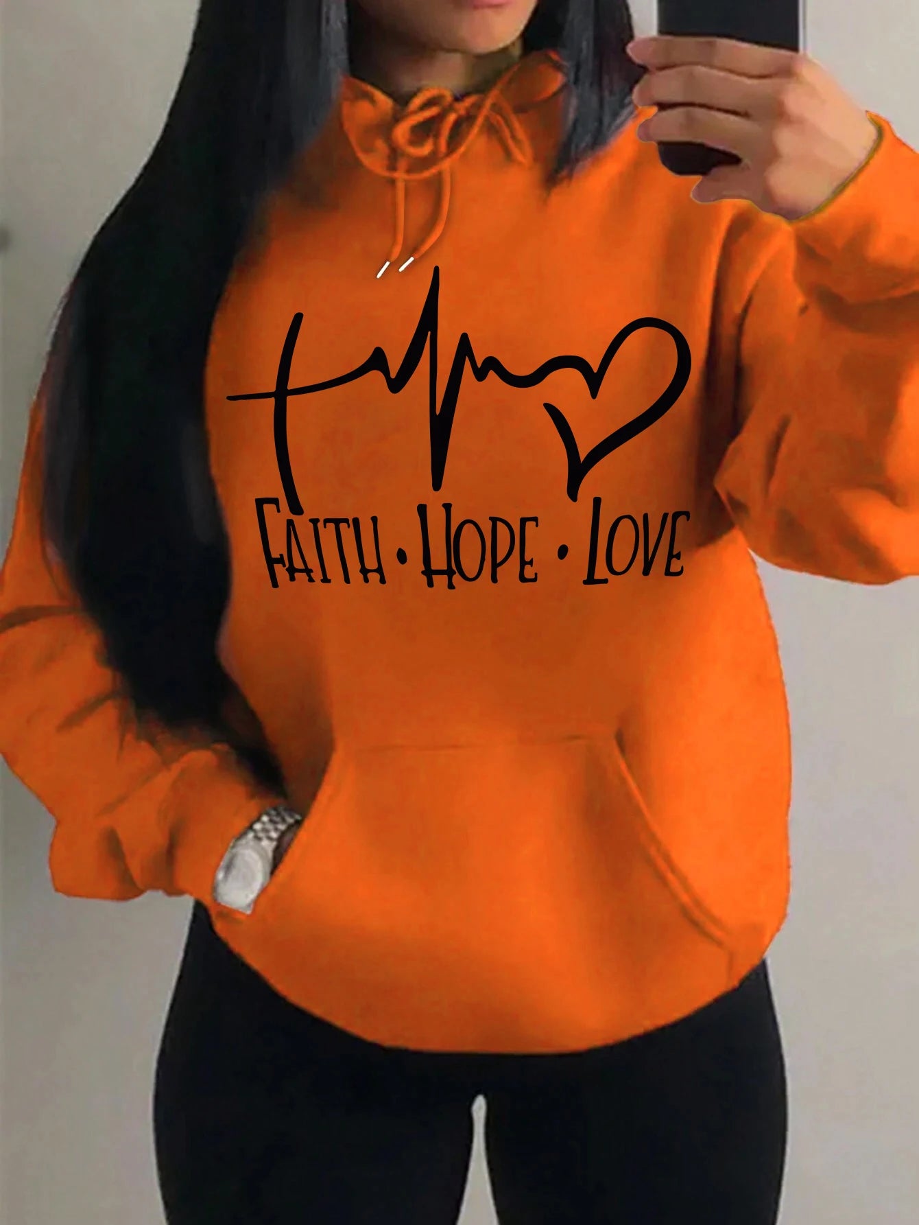 Faith Hope Love Graphic Women's Hoodie