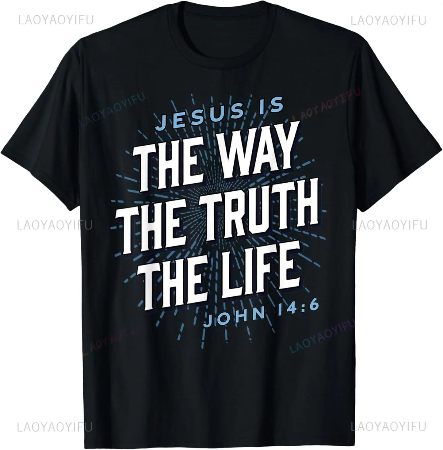Jesus The Way Truth Life Print Tee