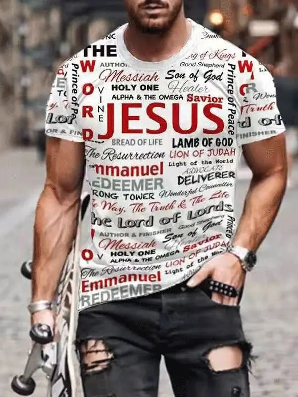Jesus Printed 3D Graphic T-Shirt
