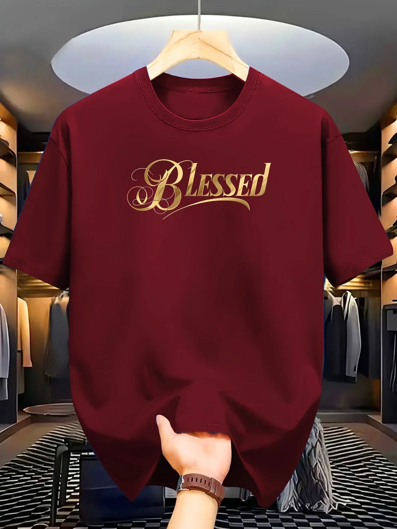 100% Cotton Blessed Printed Unisex Tee