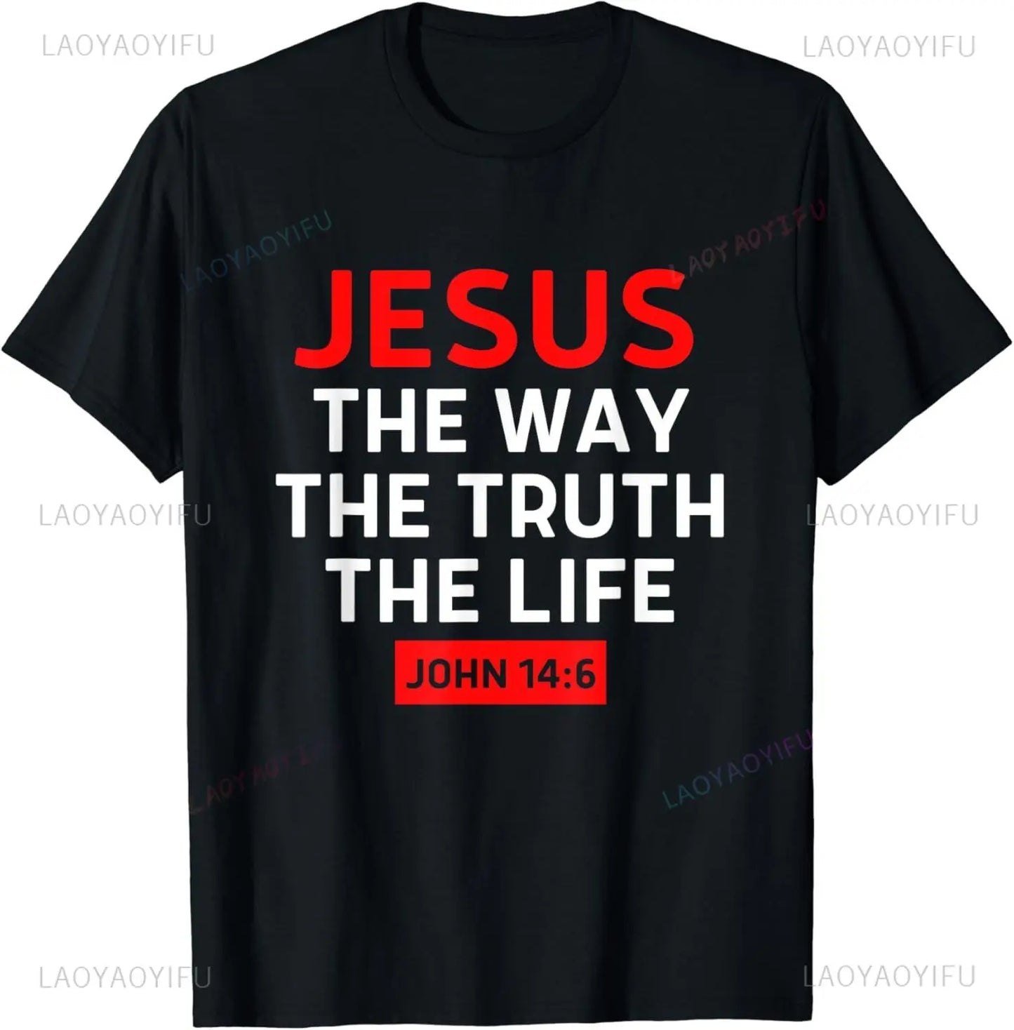 Jesus The Way Truth Life Print Tee