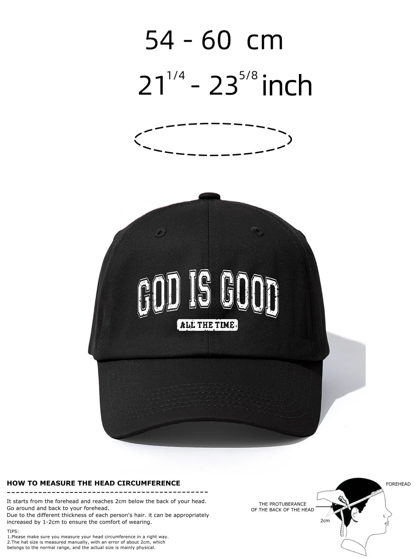 GOD IS GOOD Print  Baseball Cap for Adult
