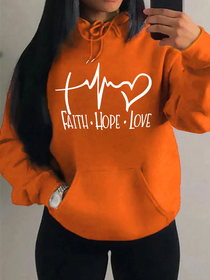 Faith Hope Love Graphic Women's Hoodie