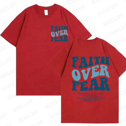 Unisex Faith Over Fear Comfort T-shirts