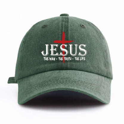JESUS-The Way, The Truth, The Life” Print Cap