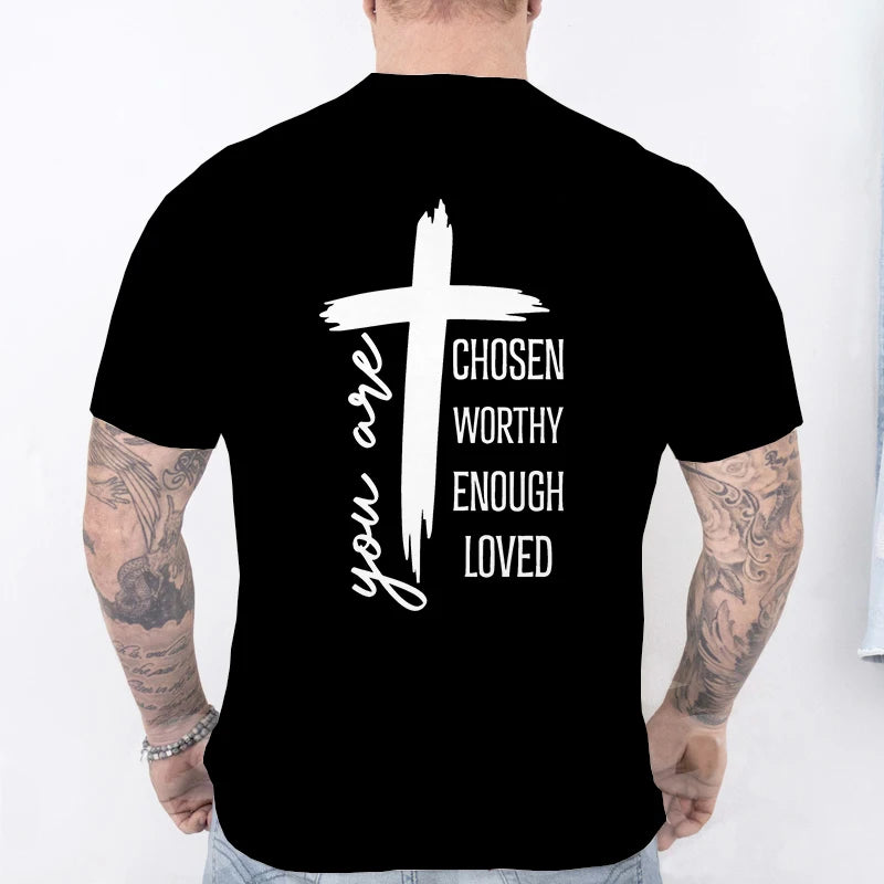 Chosen Worthy Cross Print Tee