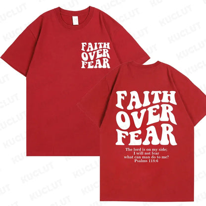 Unisex Faith Over Fear Comfort T-shirts