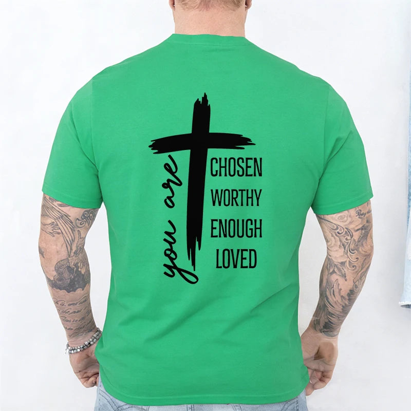 Chosen Worthy Cross Print Tee