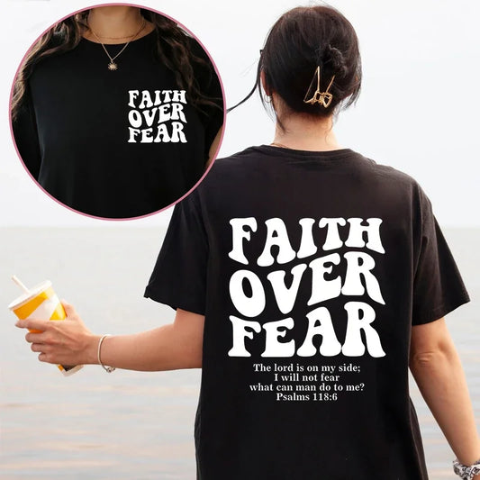 Unisex Faith Over Fear Comfort T-shirts