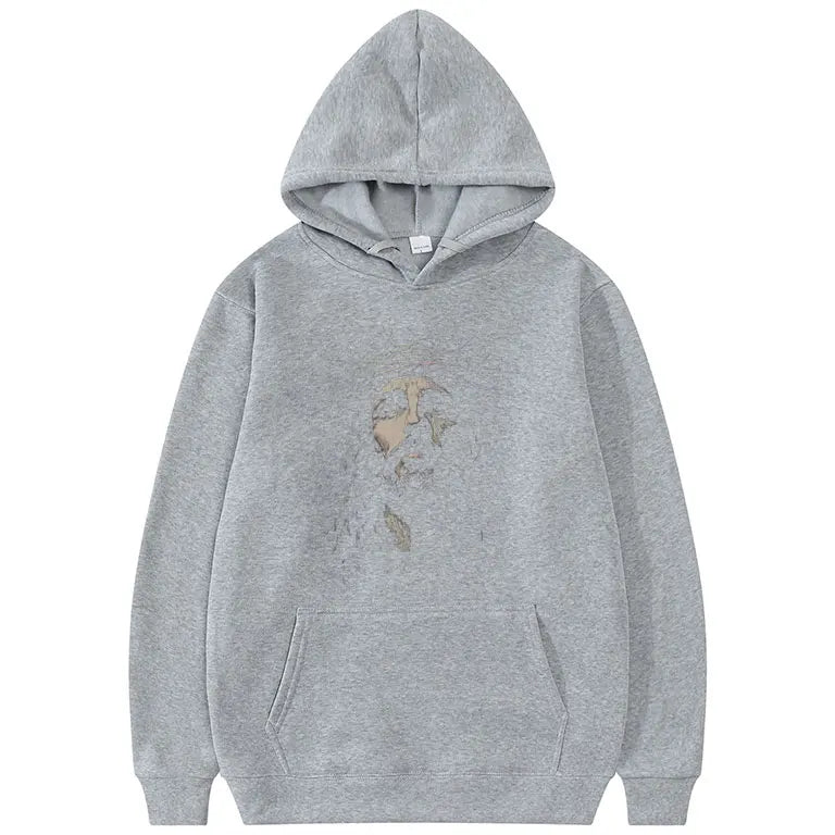 Jesus Face Vintage Graphic Hoodie