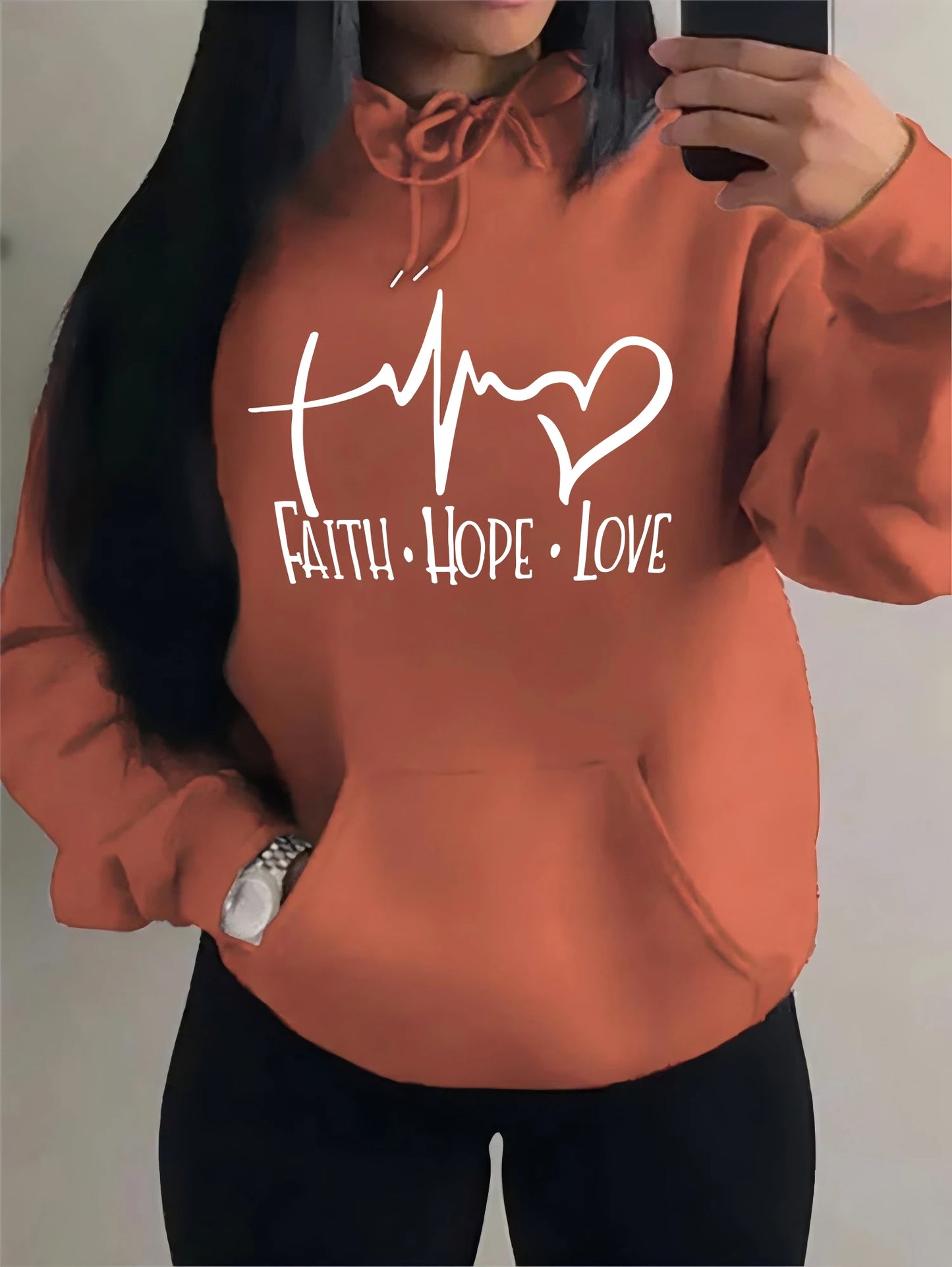 Faith Hope Love Graphic Women's Hoodie