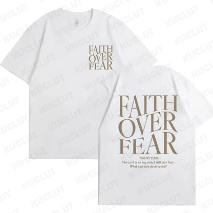 Unisex Faith Over Fear Comfort T-shirts