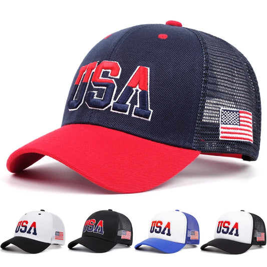 USA American Flag Street Baseball Cap