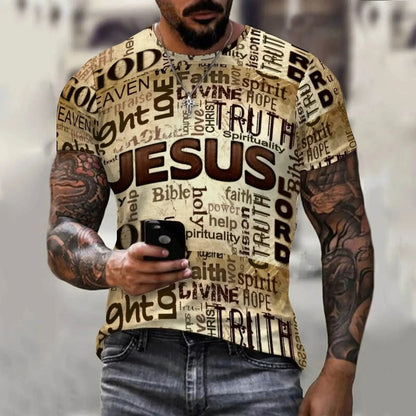 Jesus Printed 3D Graphic T-Shirt