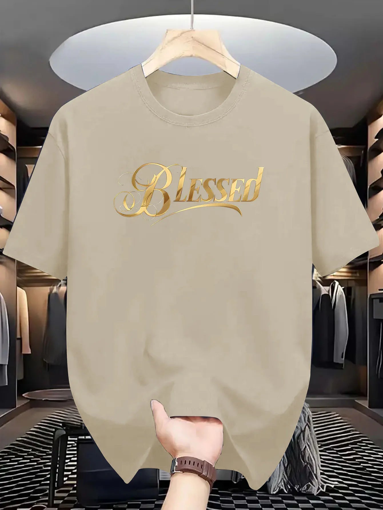100% Cotton Blessed Printed Unisex Tee