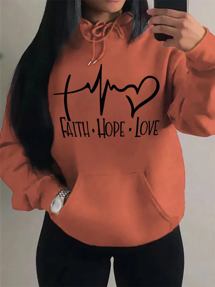 Faith Hope Love Graphic Women's Hoodie