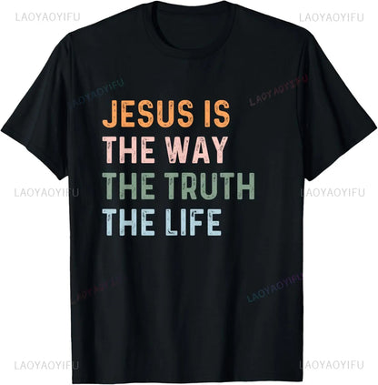 Jesus The Way Truth Life Print Tee