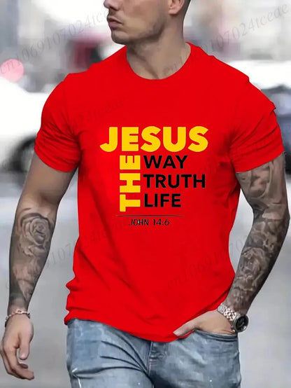 Jesus The Way Print Men's T Shirt