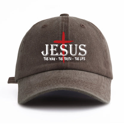 JESUS-The Way, The Truth, The Life” Print Cap