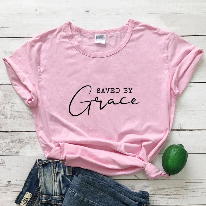 Saved By Grace Women's Print T-Shirt
