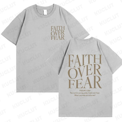 Unisex Faith Over Fear Comfort T-shirts
