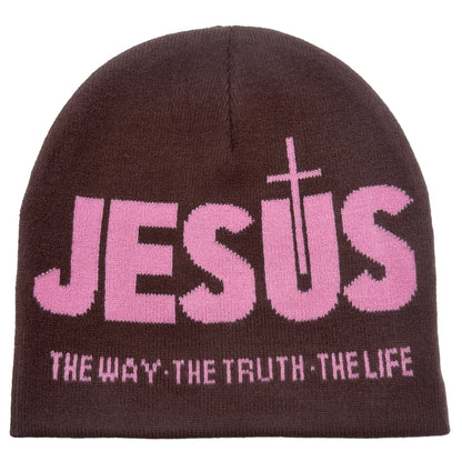 JESUS  Print Knit Unisex Beanie Hat