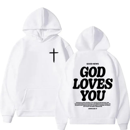 God Loves You Men's Women Vintage Hoodie