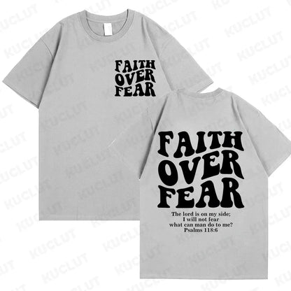 Unisex Faith Over Fear Comfort T-shirts
