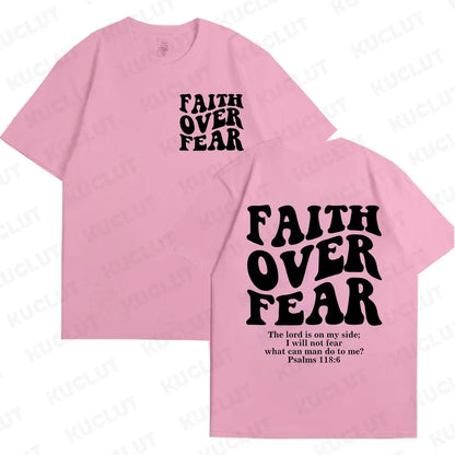 Unisex Faith Over Fear Comfort T-shirts