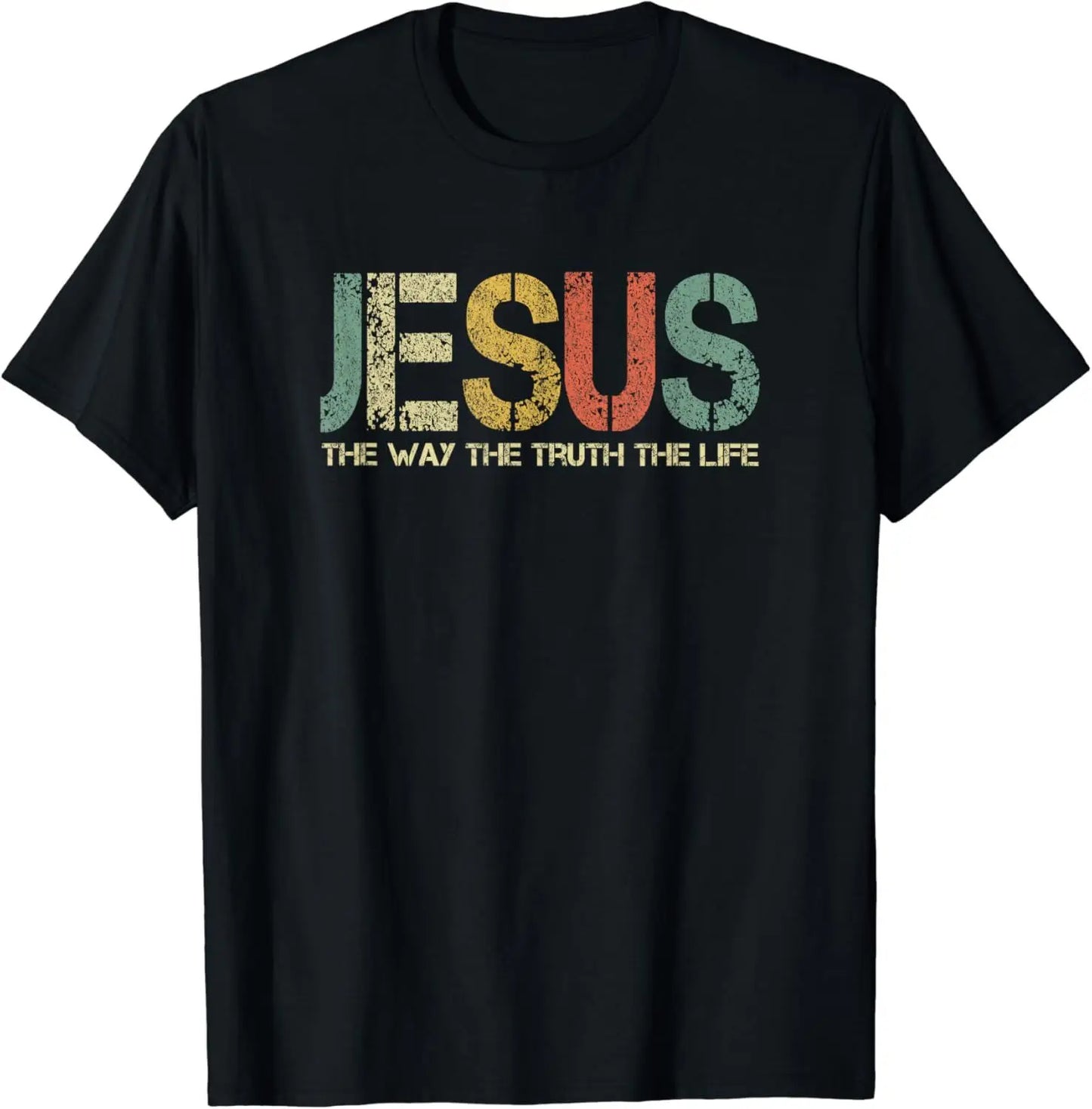 Jesus The Way Truth Life Print Tee