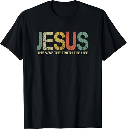 Jesus The Way Truth Life Print Tee