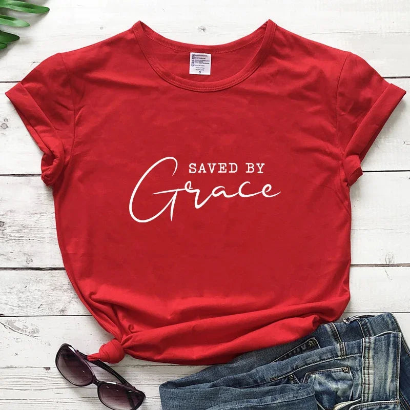 Saved By Grace Women's Print T-Shirt