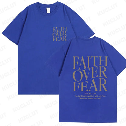 Unisex Faith Over Fear Comfort T-shirts