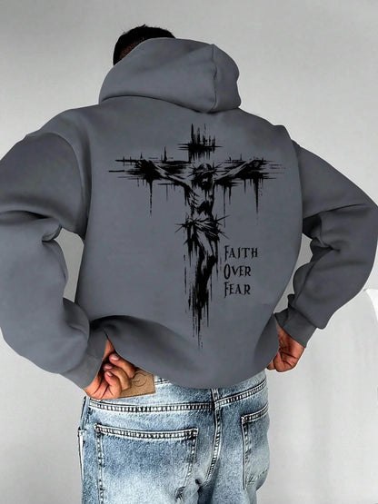 Cross Shaped Faith Over Fear Hoodie
