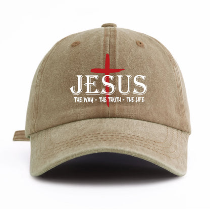 JESUS-The Way, The Truth, The Life” Print Cap