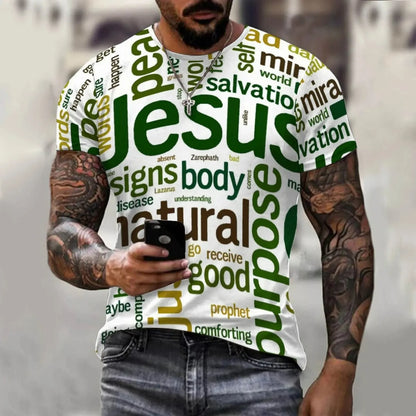 Jesus Printed 3D Graphic T-Shirt