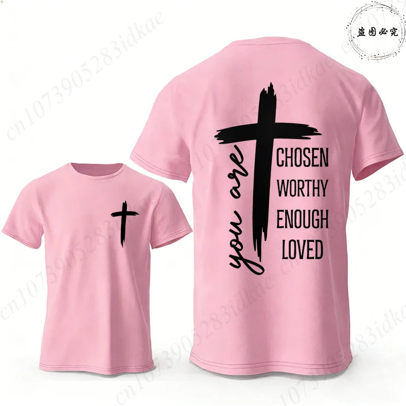Chosen Worthy Cross Print Tee
