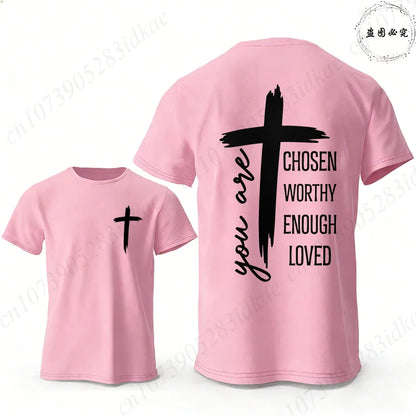 Chosen Worthy Cross Print Tee