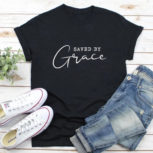 Saved By Grace Women's Print T-Shirt
