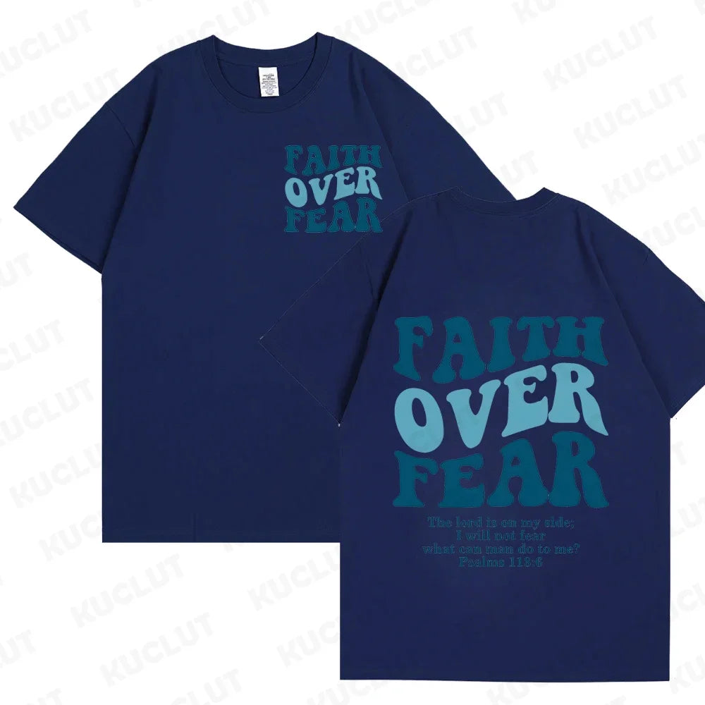Unisex Faith Over Fear Comfort T-shirts
