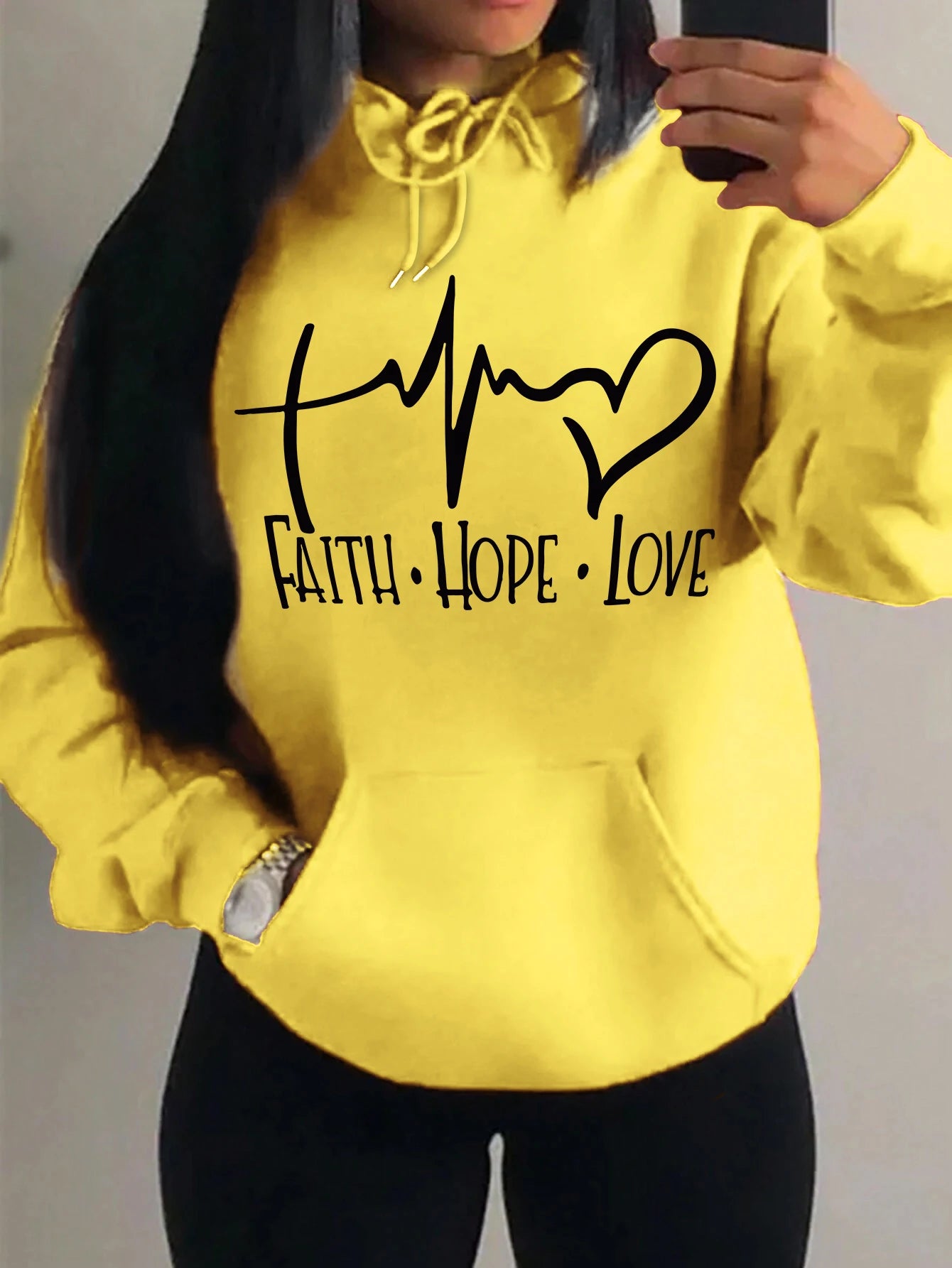 Faith Hope Love Graphic Women's Hoodie