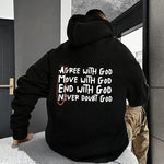 Men's Christian God Printed Graphic Hoodie